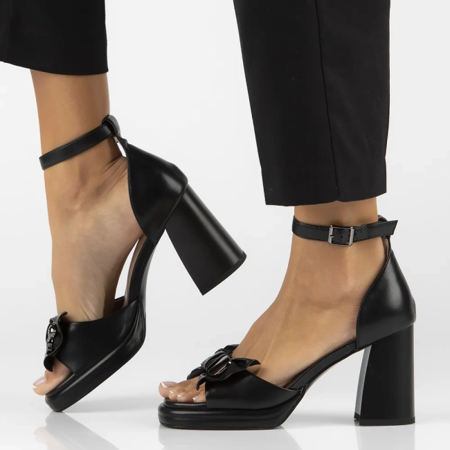 Leather sandals Filippo DS6179/25 BK black