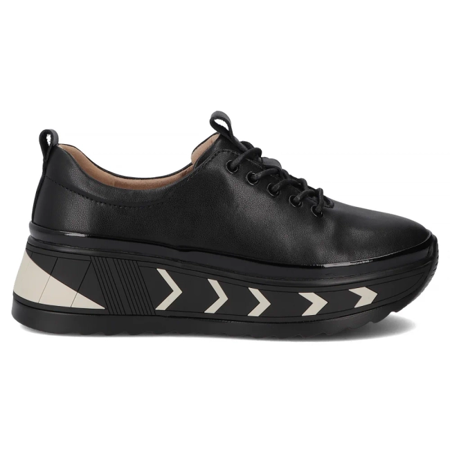 Skórzane sneakersy Filippo DP6427/25 BK czarne