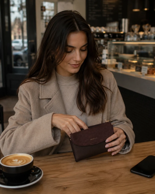 Dark brown wallet Hesa