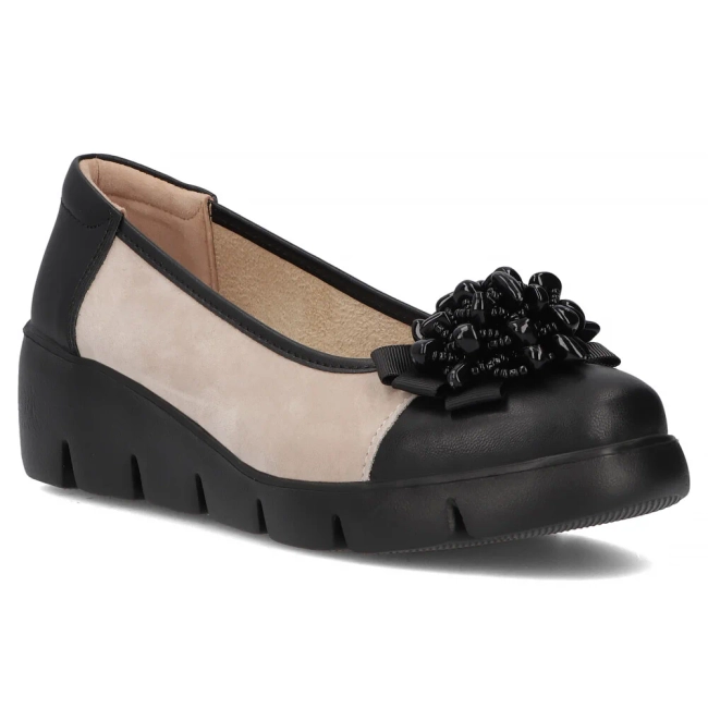 Leather shoes Filippo DP6783/25 BK BE black-beige