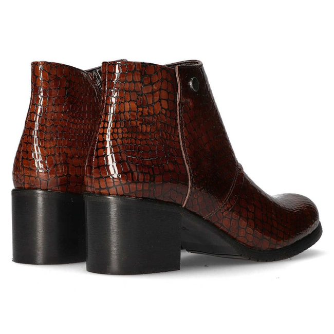 Leather ankle boots Filippo 546 brown crocodile