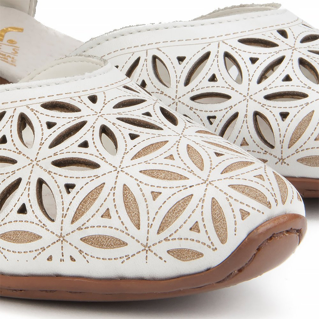 Sandały Rieker 43726-80 weiss białe