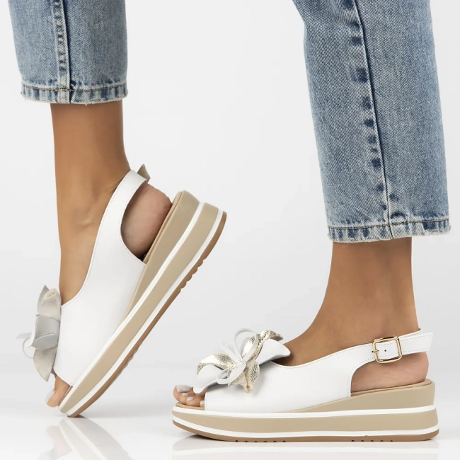 Leather sandals Filippo DS7045/25 WH white