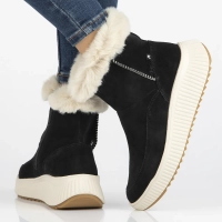 Snow boots Rieker leather W1772-00 Black