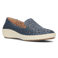 Skórzane półbuty Filippo DP148/18 NV granatowe