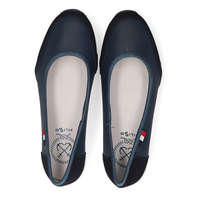 Leather shoes Filippo DP142/21 NV navy blue