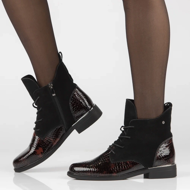 Skórzane trzewiki Filippo DBT4749/25 BR CR brązowe