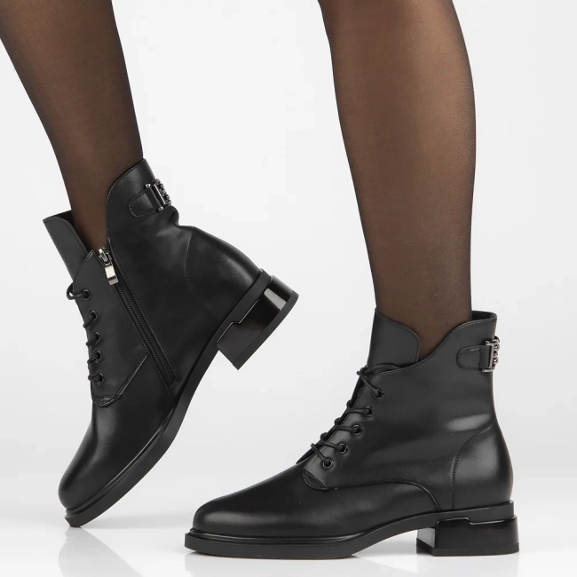 Leather ankle boots Filippo DBT6413/24 BK black