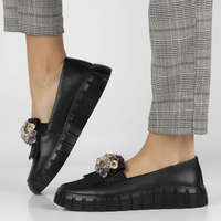 Leather shoes Filippo DP4593/23 BK black