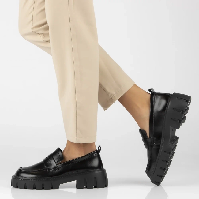 Leather shoes Filippo DP6440/24 BK black