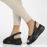 Leather sandals Filippo DS3595/22 BK black