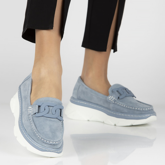 Leather shoes Filippo DP4552/23 BL blue