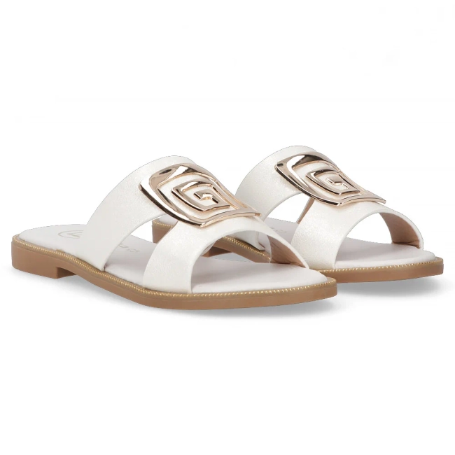 Klapki Filippo DK3703/25 WH białe