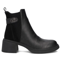 Skórzane botki na obcasie Filippo DBT8042/26 BK czarne