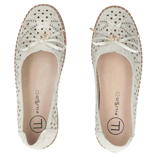 Leather shoes Filippo DP7664/26 GO gold