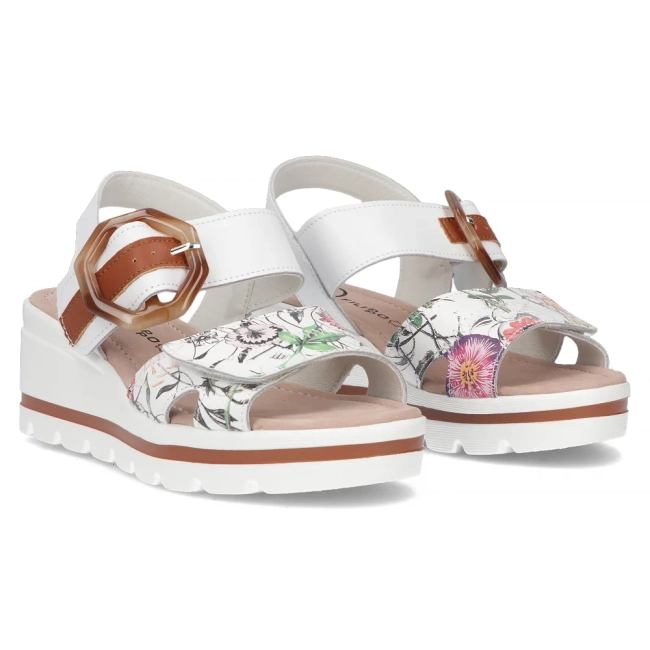Leather sandals Filippo DS6151/24 WH FL white