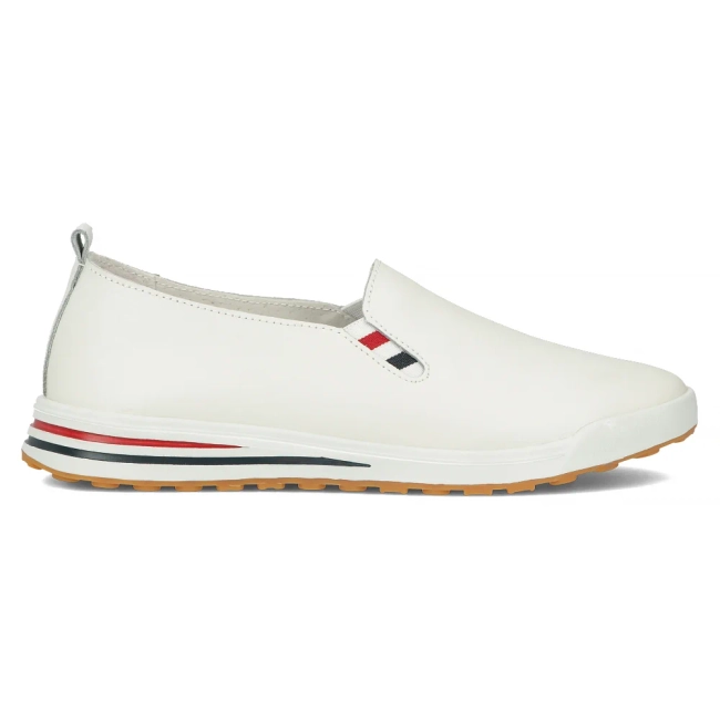 Skórzane półbuty Filippo DP3510/25 WH białe