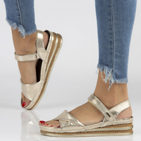 Leather sandals Filippo 50096 gold