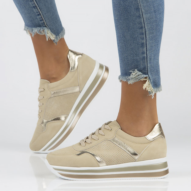 Leather sneakers Filippo DP2004/22 BE beige