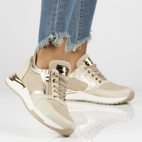 Skórzane sneakersy Filippo 144 beżowe