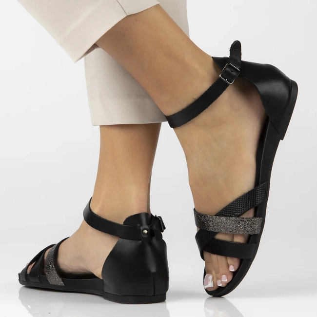 Leather sandals Filippo 40225 black