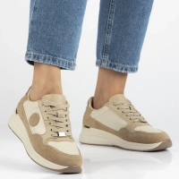 Skórzane sneakersy Filippo DP7106/25 BE beżowe