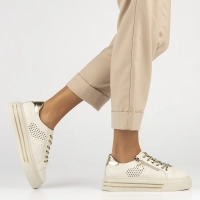 Leather sneakers Filippo DP6704/25 BE beige