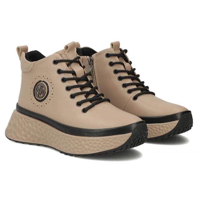 Leather platform ankle boots Filippo DBT7998/26 TP taupe