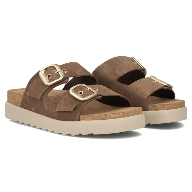 Leather flip-flops Yokono TUNEZ-130 SERRAJE LODO brown