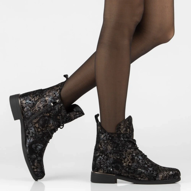 Leather ankle boots Filippo DBT8283/26 BK MLT black
