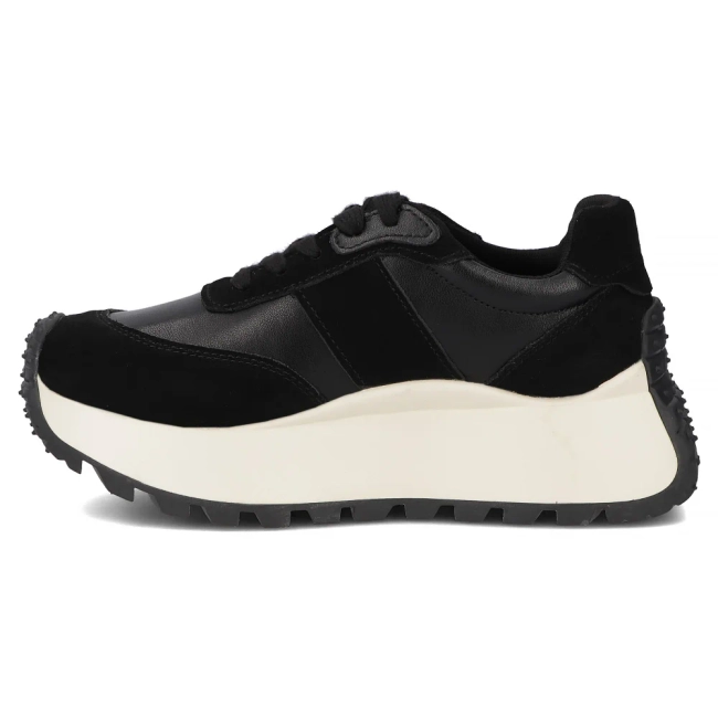Leather sneakers Filippo DP6785/25 BK black