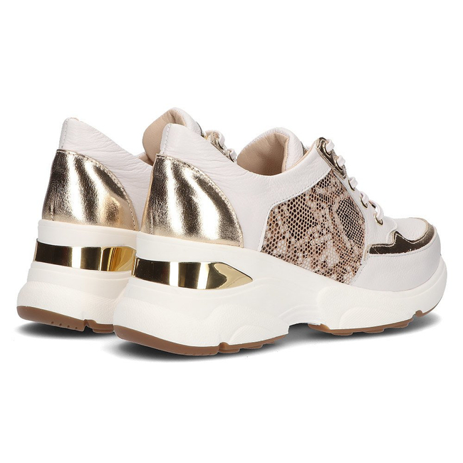 Leather sneakers Filippo 087 white gold