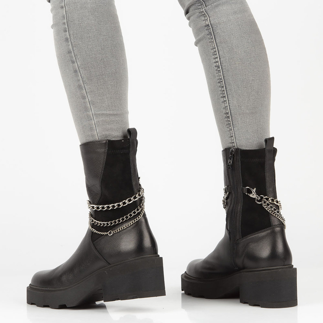 Leather ankle boots Simen 4455A Black