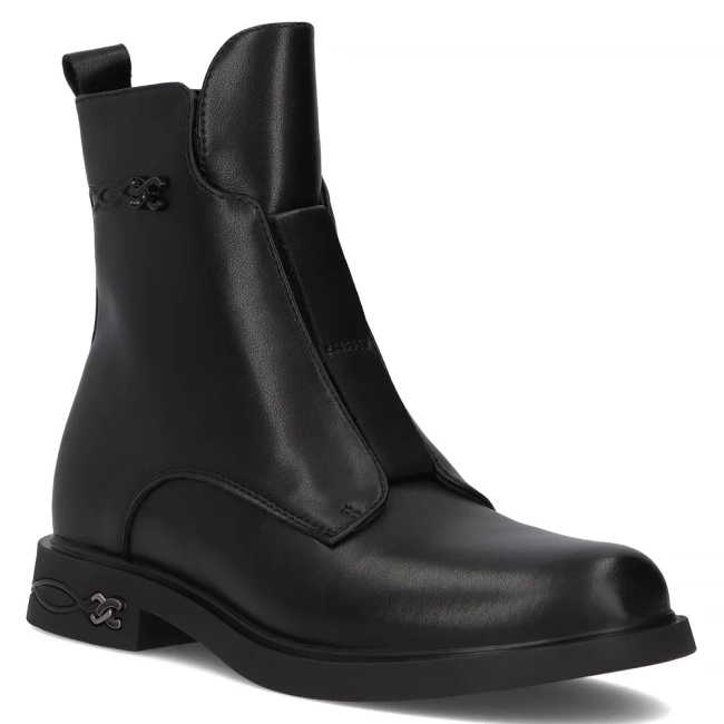 Leather ankle boots Filippo DBT6527/24 BK black