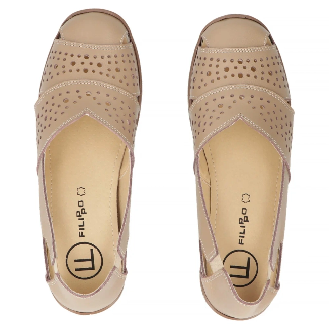 Leather shoes Filippo DP7759/26 BE beige