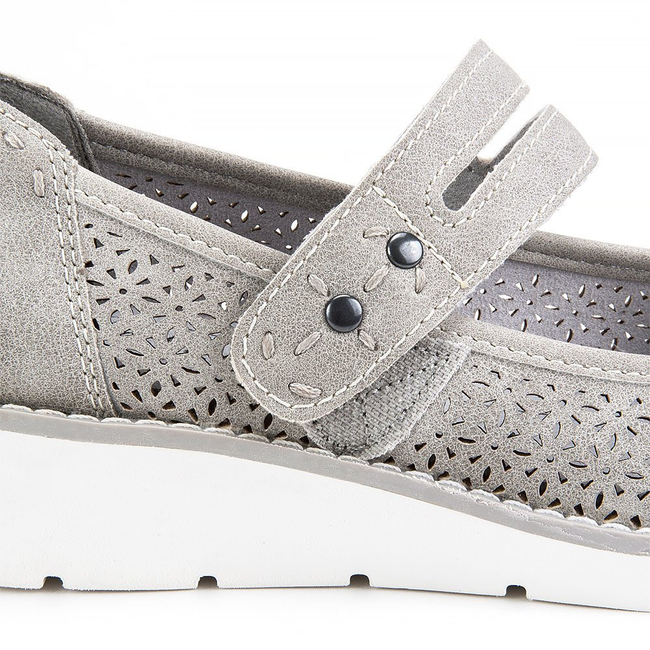Półbuty Jana Soft Line 8-24662-20 204 Lt Grey