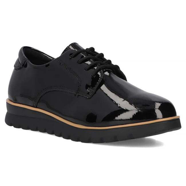 Skórzane półbuty Filippo DP6839/25 BK L czarne