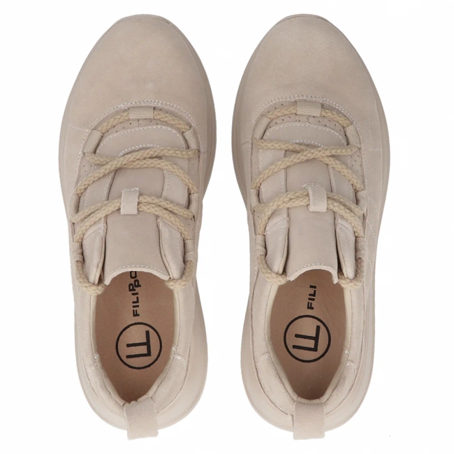 Leather sneakers Filippo DP6706/25 BE beige