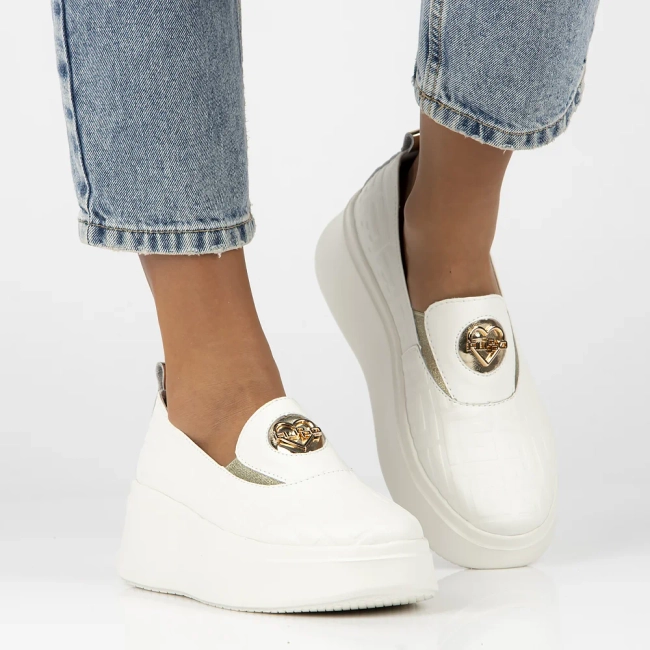 Leather shoes Filippo DP6794/25 WH white