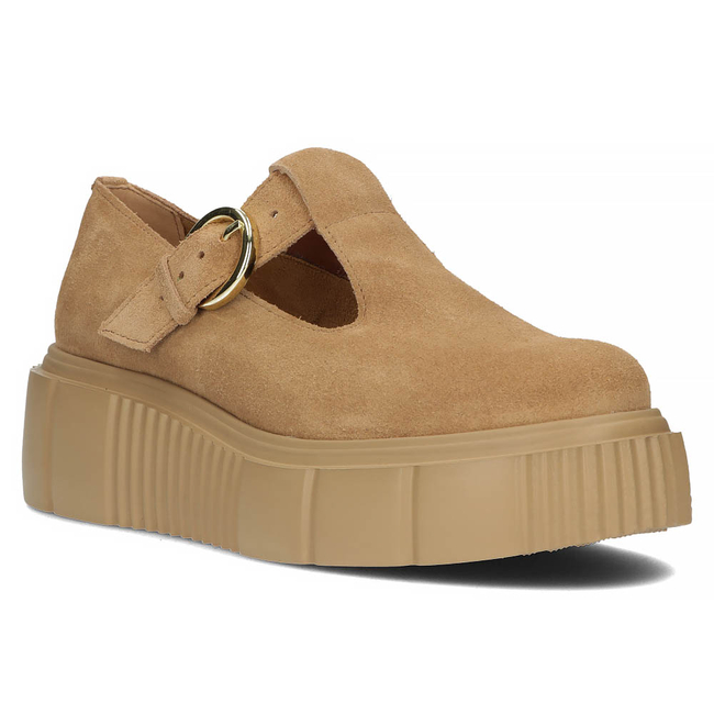 Skórzane półbuty Filippo 20102 Camel