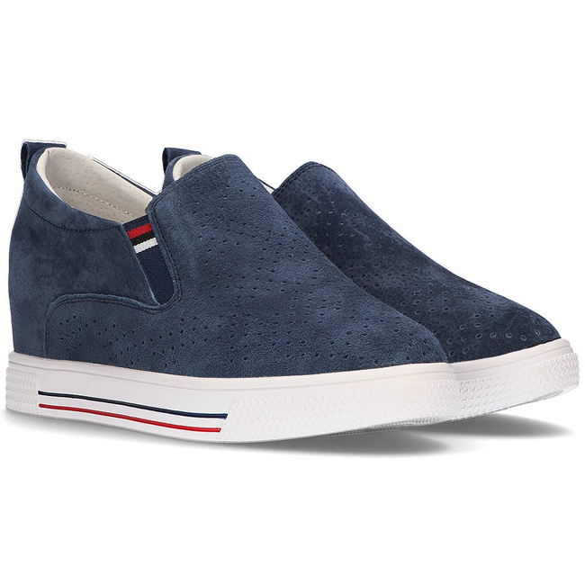 Leather shoes Filippo DP1356/21 NV navy blue