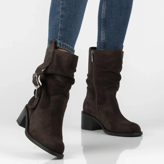 Leather heeled ankle boots Filippo DBT8179/26 D BR brown