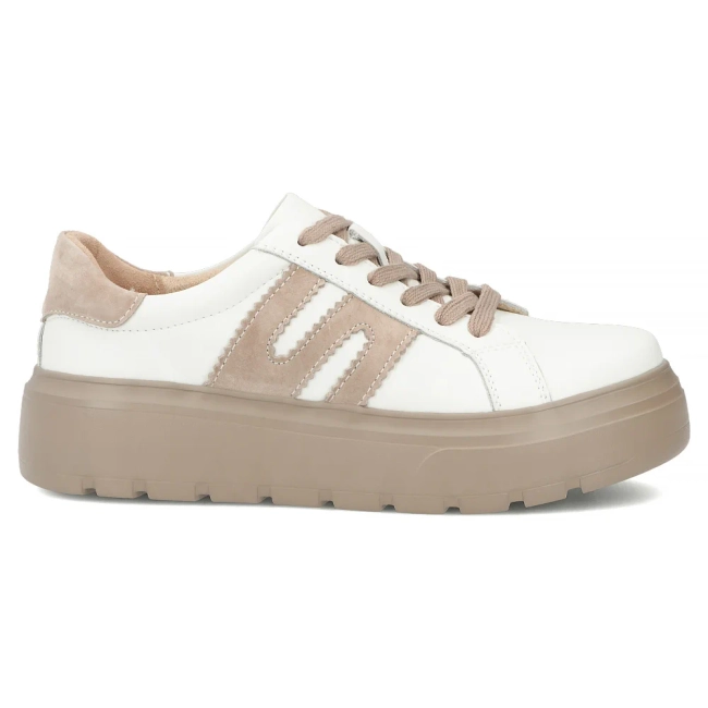 Skórzane sneakersy Filippo DP7515/26 WH BE białe