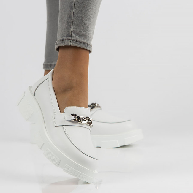 Leather shoes Filippo DP3221/22 WH white