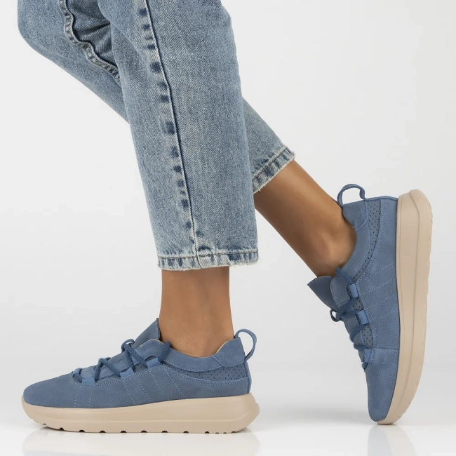 Skórzane sneakersy Filippo DP6706/25 BL niebieskie