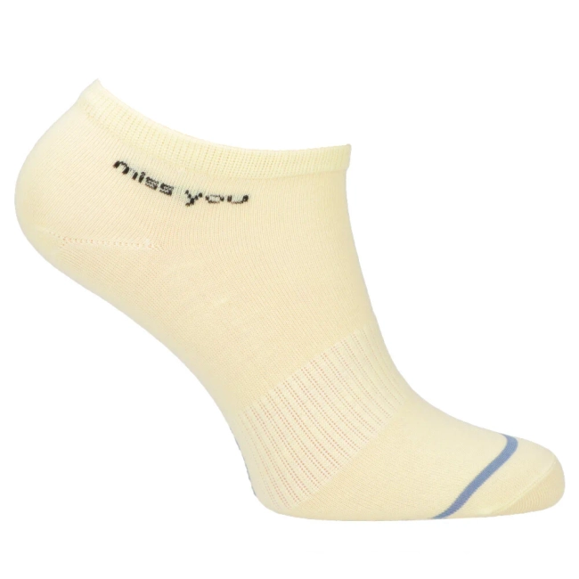Women's Socks 2418-2 miss you yellow