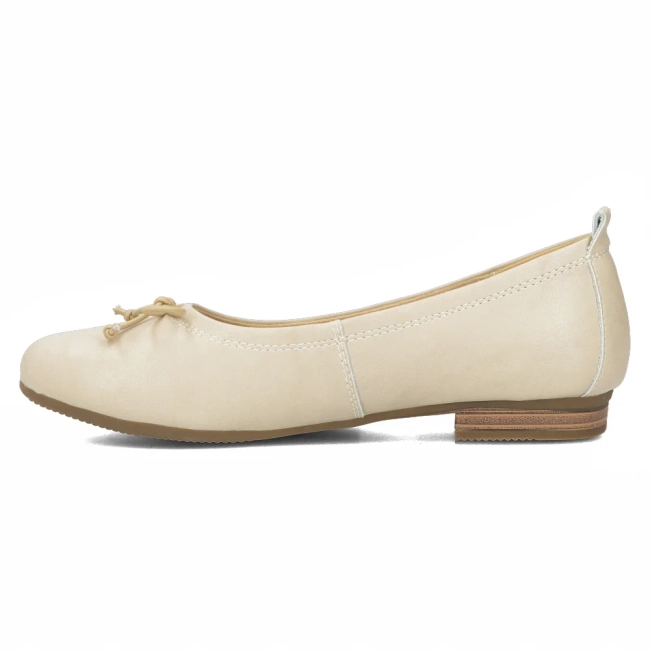 Skórzane baleriny Filippo DP6249/24 BE beżowe