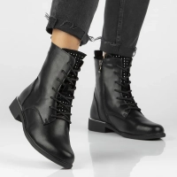 Leather ankle boots Filippo DBT4747/24 BK D black