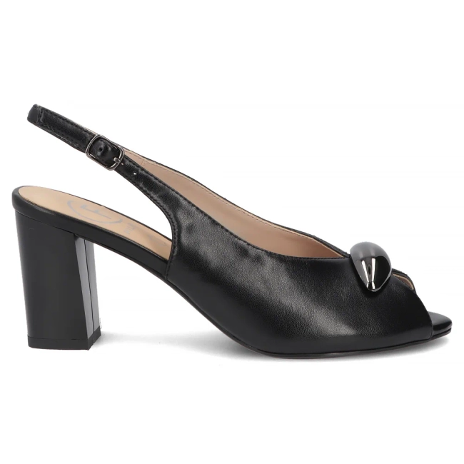 Leather sandals Filippo DS7818/26 BK black