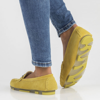 Skórzane mokasyny Filippo DP1202/22 YL żółte